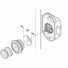 Miniature Poignée de meuble poussoir argent N° 2
