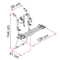 Miniature PORTE VELOS CARRY BIKE TRAFIC/VIVARO 2 PORTES - FIAMMA N° 2