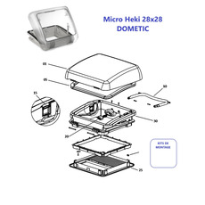 Pièces détachées pour Micro Heki 28x28 DOMETIC