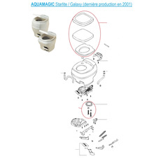 Piéces détachées pour Toilettes WC AQUA MAGIC ( STARLITE / GALAXY ) - THETFORD